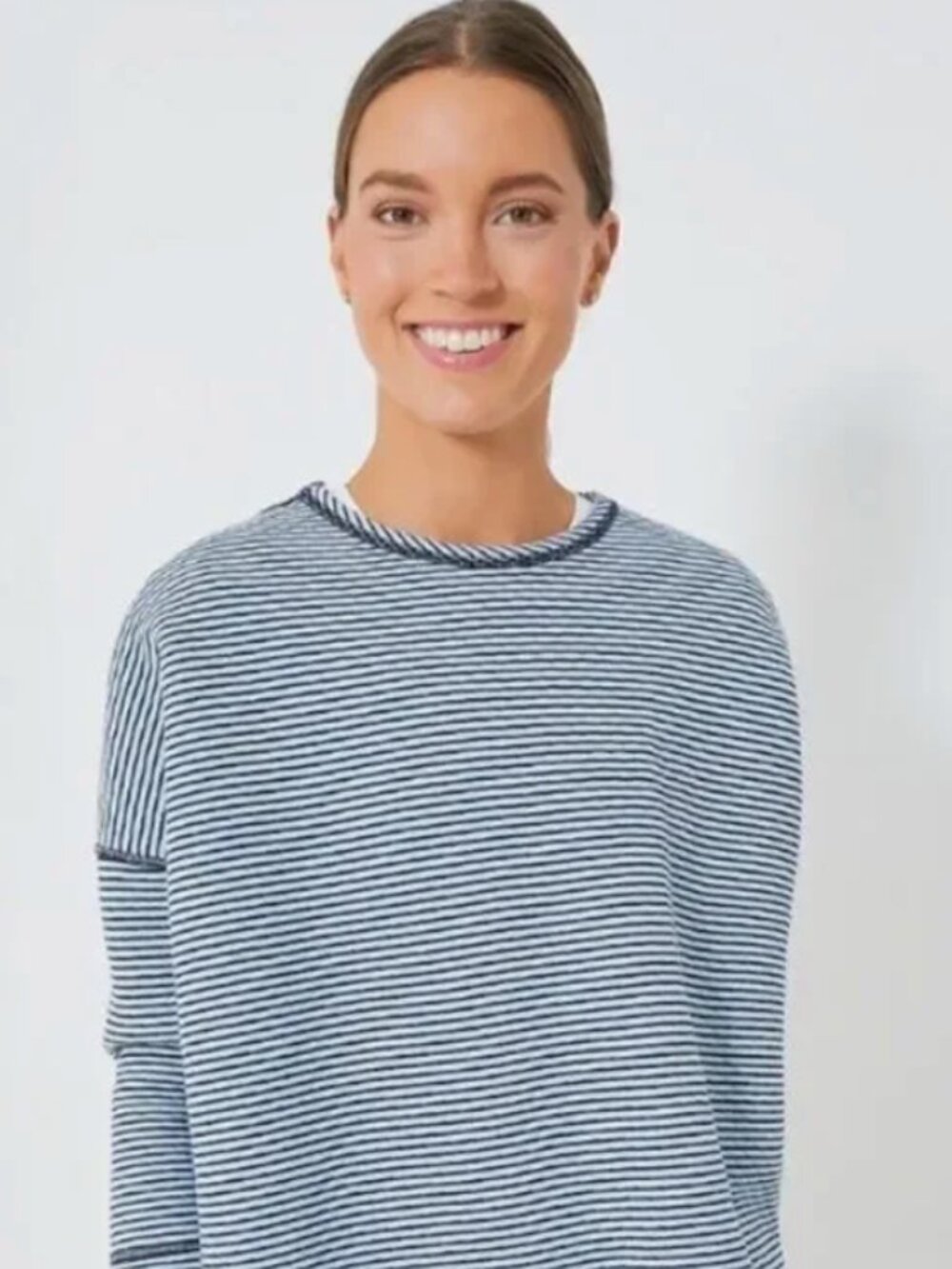 Tuckernuck Ally Swing Reversible Blue Quilted Sweatshirt XS/S